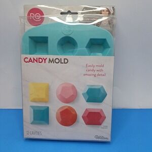 Wilton Nerdy Nummies Geometric Candy Mold 12 Cavities Silicone Baking Gem Shapes